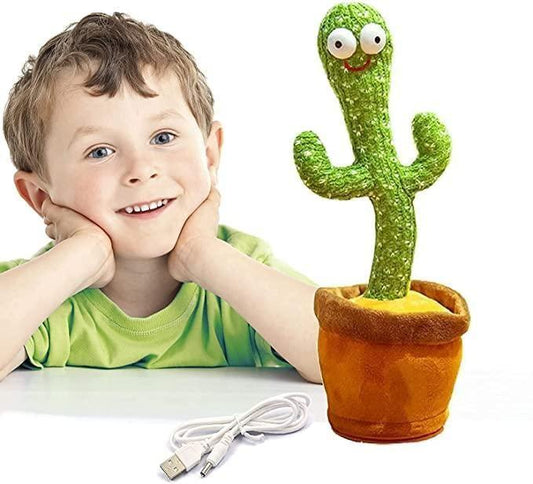 LED Musical Dancing and Mimicry Cactus Toy – Singing & Talking Plush Toy for Kids, Fun Educational Gift