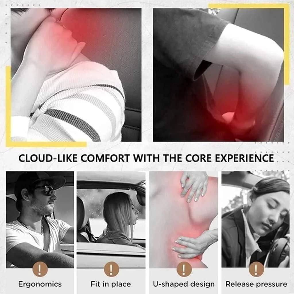 Memory Foam Support Neck Pillow for Car Seat & Office Chair – Ergonomic Headrest Cushio